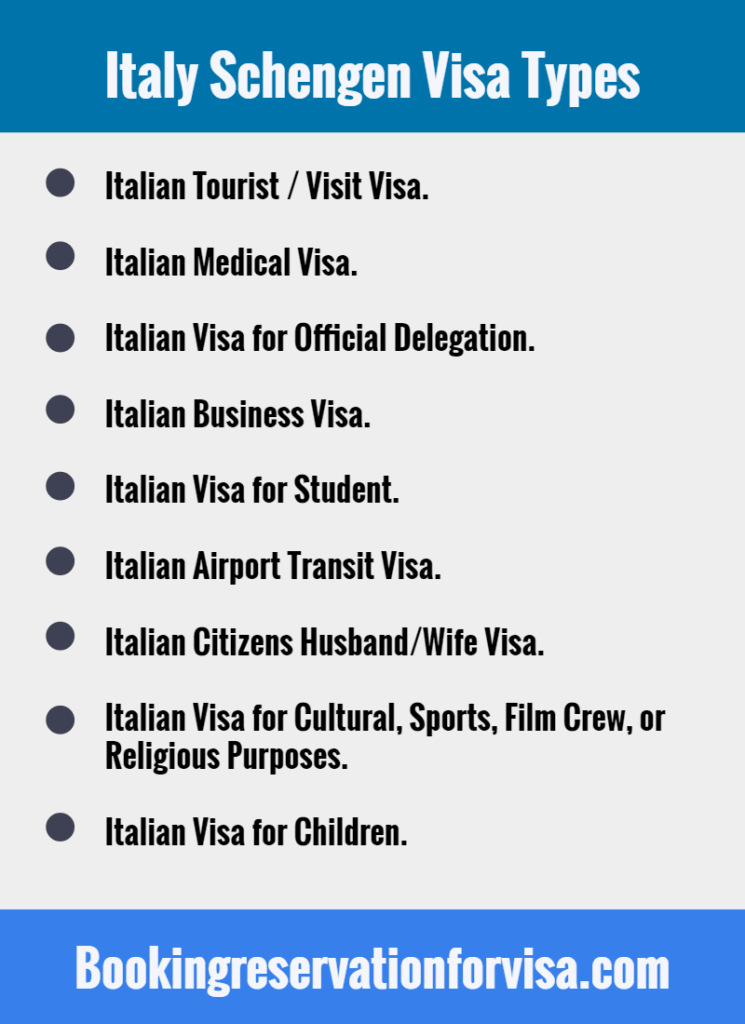 Italy Visa Application Requirements Types & Guidelines