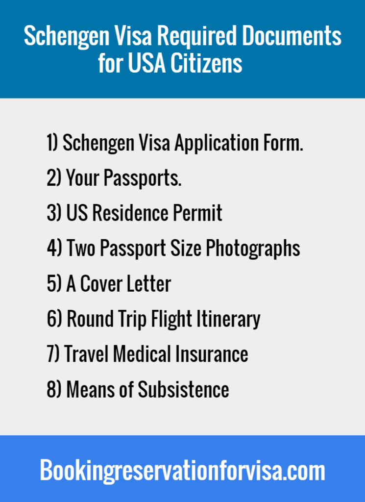 Schengen visa requirements for US Citizens & Green Card Holders