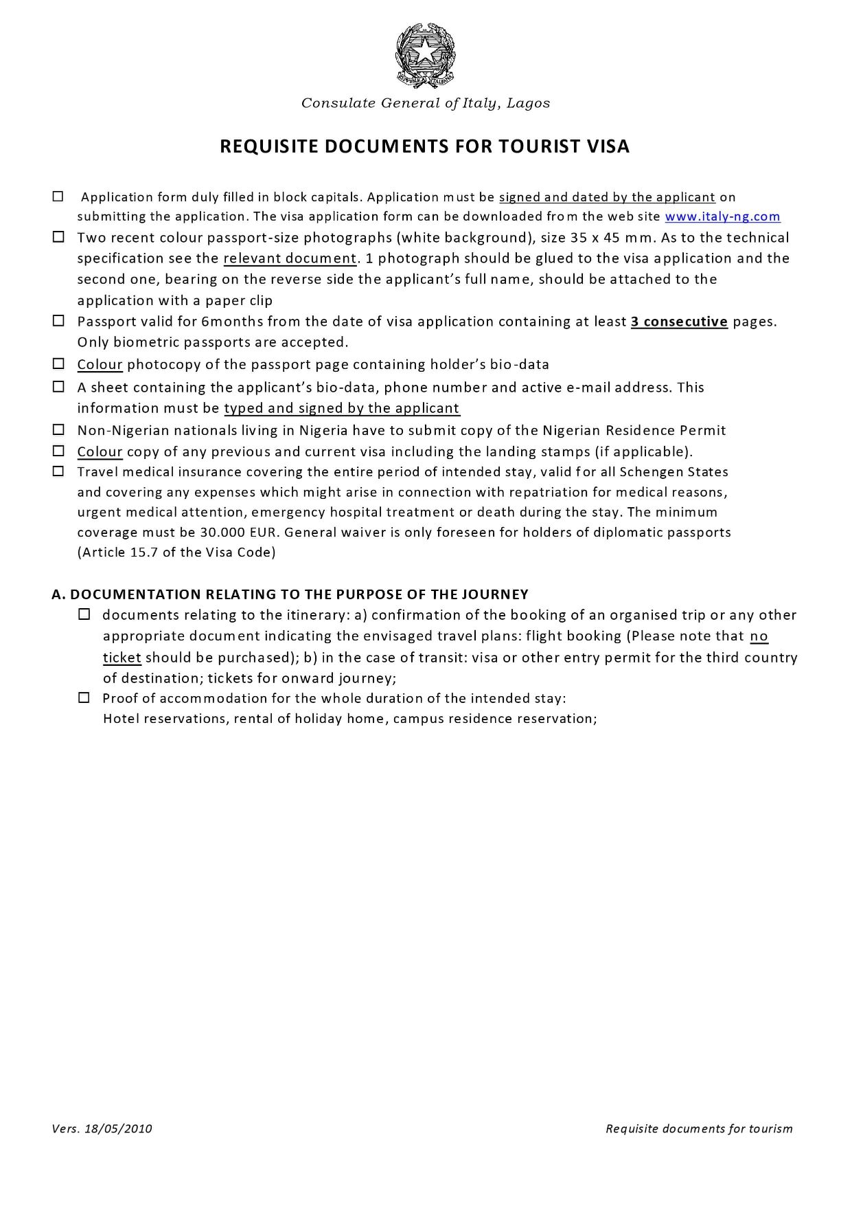 Consulate-general-of-italy-requisite-documents-for-Schengen-visa