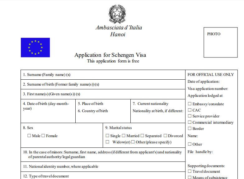 italian-schengen-visa-application-for-hanoi-vietnam