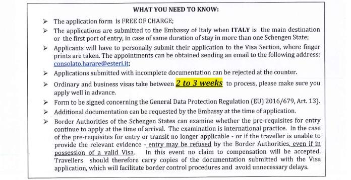 additional-information-for-apply-italian-schengen-visa-from-zimbabwe