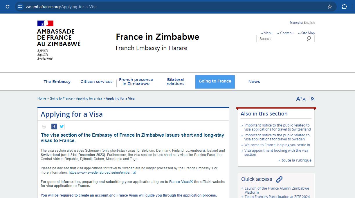 apply-france-schengen-visa-from-french-consulate-in-harare-zimbabwe