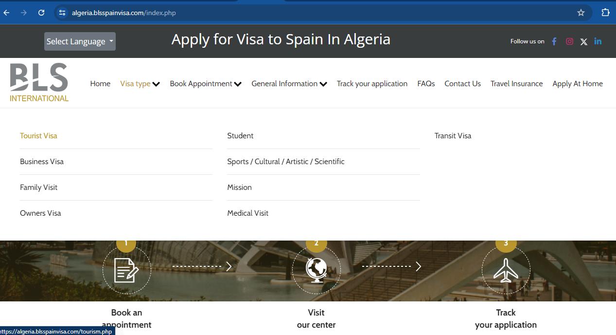 get-visa-application-requirements-by-choosing-spanish-visa-type-from-algeria