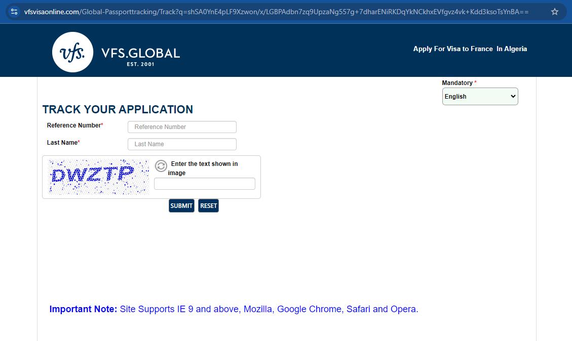 french-visa-application-tracking-algeria-VFS-GLOBAL