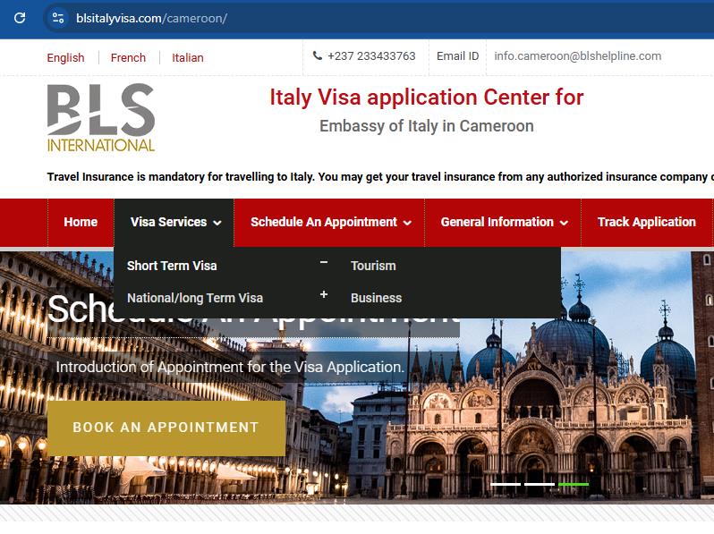 selection-of-schengen-visa-type-for-italy-from-cameroon